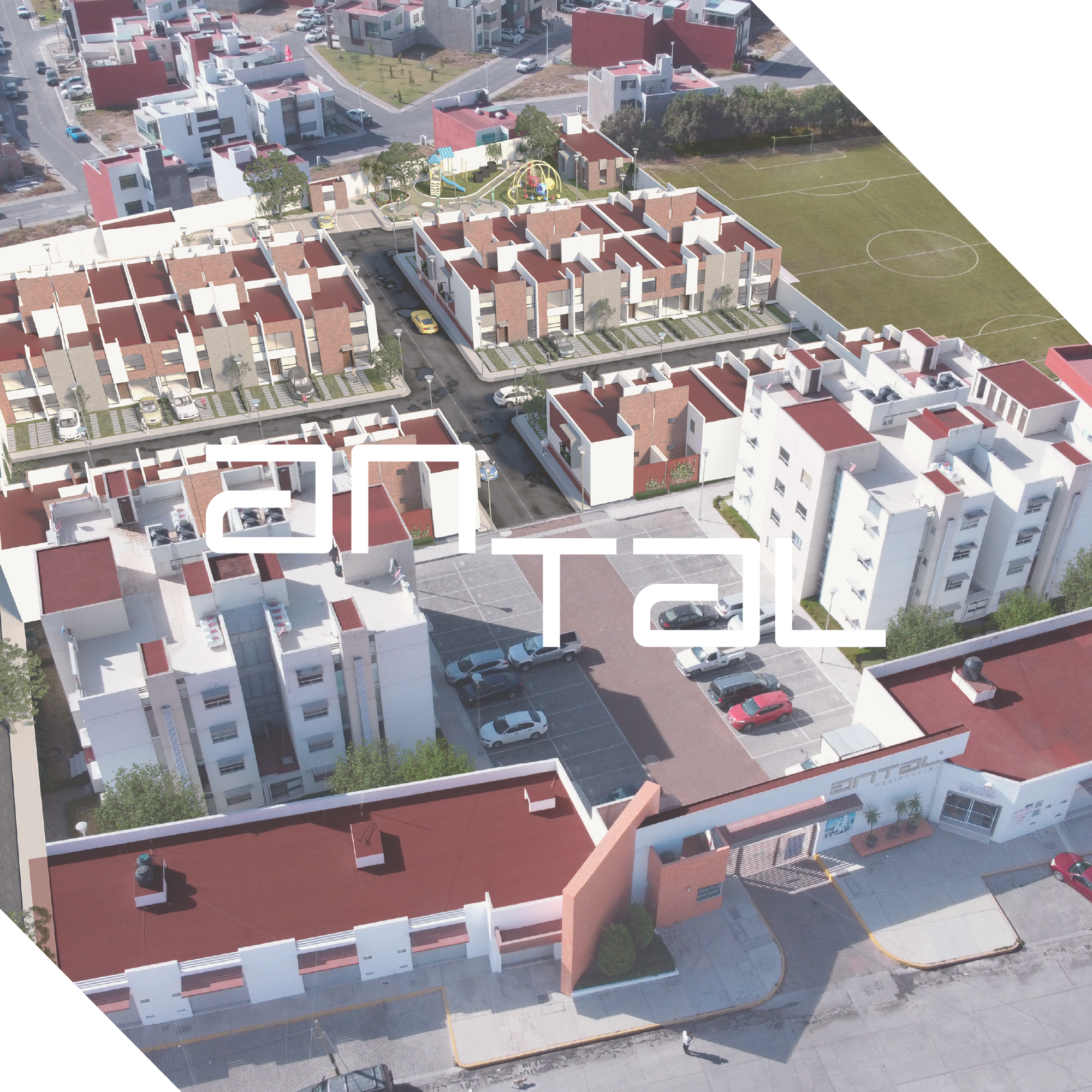 Vista aérea del desarrollo Antal Residencia
